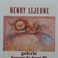 Affiche pour l'exposition Henry Lejeune , à la Galerie bourg de four 19 , du 9 septembre au octobre 1982.