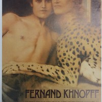 Affiche de l'exposition Fernand Khnopff aux Musées royaux des beaux-arts de Bruxelles , du 18 janvier au 13 avril 1980 .