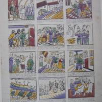 Affiche pour Histoire du faro et du lambic a travers les ages Projet de bande dessinée publicitaire pour la brasserie Van Haelen 1931