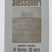 Affiche pour l'exposition Alessandri à la Galerie des Maitres Contemporains 14 février 30 mars