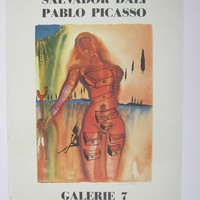 Affiche pour l'exposition Salvador Dali Pablo Picasso à la Galerie 7