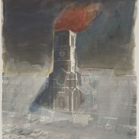 Le clocher de l&#039;église Saint-Joseph de La Louvière par Alain Winance