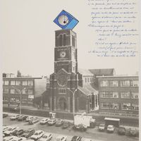 Le clocher de l&#039;église Saint-Joseph de La Louvière par Jean Dubois