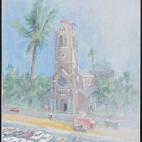 Le clocher de l&#039;église Saint-Joseph de La Louvière par Michel Mineur