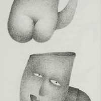 Elle se culotte, dessin original publié dans La Pipe de André Balthazar et Roland Breucker