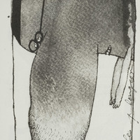 Le plongeon, dessin original publié dans Le Nez de André Balthazar et Roland Breucker