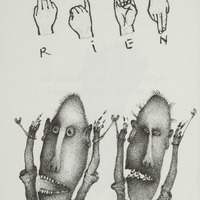 Muets, dessin original publié dans Le Rien de André Balthazar et Roland Breucker