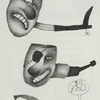 Pipe - Au feu, dessin original publié dans La Pipe de André Balthazar et Roland Breucker