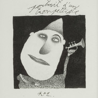 Portrait d'un trompetiste n°2, dessin original publié dans La Trompette de André Balthazar et Roland Breucker