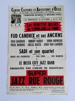 Affiche pour un concert organisé au Centre Culturel d'Uccle Les vedettes de Comblain-La-Tour, 14-10-1963?