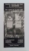 Affiche pour l'exposition <strong><em>Fenêtre ouverte sur l'art à alleins</em></strong> , du 6 au 11 août 1983