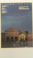 Affiche pour l'exposition <em><strong>La Nuit des Temps</strong></em> première partie L'iguoanodon Bernissartensis <em>un tronc d'arbre rempli d'or</em> au Grand-Hornu , du 27 mars au 30 novembre 1999 .