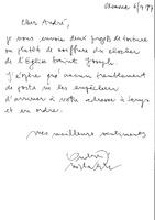 Lettre d'Ondrej Michalek à propos de l'esprit de clochers