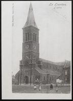 Photographie de l'église Saint-Joseph de La Louvière avant le tremblement de terre de 1968