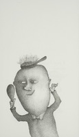 <em>Brosse en cheveux</em>, dessin original publié dans <em>Le Rien</em> de André Balthazar et Roland Breucker