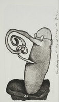 <em>La langue de bois et le nez de pierre</em>, dessin original publié dans <em>Le Nez</em> de André Balthazar et Roland Breucker