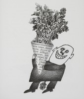 Le céleri, dessin publié dans <em>Linnéaments</em> de André Balthazar et Roland Breucker paru aux Editions Le Daily-Bul en 1997