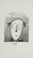 <em>Portrait d'un trompetiste n°8</em>, dessin original publié dans<em> La Trompette</em> de André Balthazar et Roland Breucker