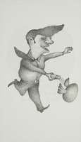 <em>Sel-made-man</em>, dessin original publié dans<em> Le Rien</em> de André Balthazar et Roland Breucker