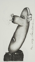 <em>Un nez bourbonien</em>, dessin original publié dans <em>Le Nez</em> de André Balthazar et Roland Breucker