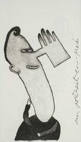 <em>Un portrait en pied</em>, dessin original publié dans <em>Le Nez</em> de André Balthazar et Roland Breucker