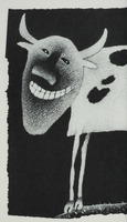 <em>Vache</em>, dessin original publié dans<em> La Culotte</em> de André Balthazar et Roland Breucker