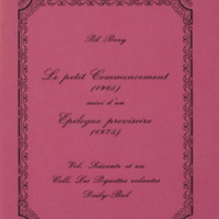 Le petit commencement (1965) suivi d'un Epilogue provisoire (1975) / Pol Bury