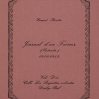 Journal d'un faiseur (Extraits) 1951-1952 / Ernest Pirotte