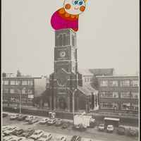 Le clocher de l&#039;église Saint-Joseph de La Louvière par André Balthazar