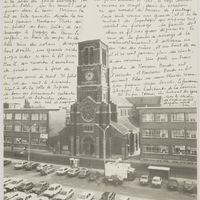 Le clocher de l&#039;église Saint-Joseph de La Louvière par Gerda Vancluysen