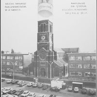 Le clocher de l&#039;église Saint-Joseph de La Louvière par Gustave Belle