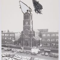 Le clocher de l&#039;église Saint-Joseph de La Louvière par Serge Vandercam