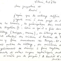 Lettre de Maxime Godard à propos de l&#039;esprit de clochers