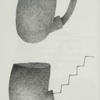 Pipe serpent et pipe escaliers, dessin original publié dans La Pipe de André Balthazar et Roland Breucker