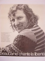 Affiche pour l'exposition Julos Beaucarne : Chante la liberté