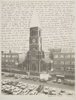 Le clocher de l'église Saint-Joseph de La Louvière par Gerda Vancluysen