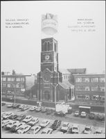 Le clocher de l'église Saint-Joseph de La Louvière par Gustave Belle