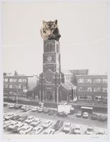 Le clocher de l'église Saint-Joseph de La Louvière par Jacques Monory