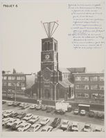 Le clocher de l'église Saint-Joseph de La Louvière par Jean Dubois