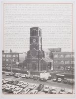 Le clocher de l'église Saint-Joseph de La Louvière par Léon Wuidar