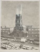 Le clocher de l'église Saint-Joseph de La Louvière par Ondrej Michalek 