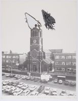 Le clocher de l'église Saint-Joseph de La Louvière par Serge Vandercam