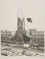 Le clocher de l'église Saint-Joseph de La Louvière par Serge Vandercam