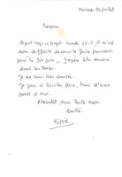 Lettre de Kikie Crêvecoeur à propos de l'esprit de clochers