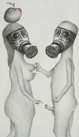 <em>Adam et Eve</em>, dessin original publié dans <em>Le Suçon</em> de André Balthazar et Roland Breucker