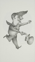 <em>Sel-made-man</em>, dessin original publié dans<em> Le Rien</em> de André Balthazar et Roland Breucker