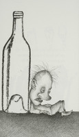 <em>Vases communicants</em>, dessin original publié dans<em> Le Rien</em> de André Balthazar et Roland Breucker