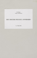Deux discours pour deux anniversaires / Pol Bury  et André Balthazar