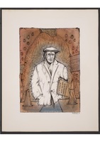 Portrait de Achille Chavée par Henry Lejeune<br /><br />
