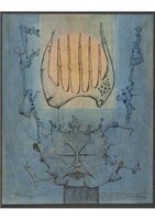 Visage d'un homme à la moustache